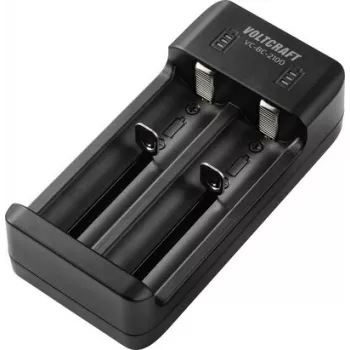 VOLTCRAFT VC-BC-2100 caricabatterie universale per batterie cilindriche NiMH/NiCd e Li-Ion (AA, AAA, AAAA, C, 10440, 14500, 18650, 21700, 26650, 26700 e altre) VC-17666030