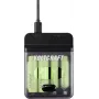 Voltcraft VC-BC4-PB1 caricabatterie NiMH 2-in-1 e powerbank per 4x AA/AAA, 500mA, ingresso USB-C, uscita USB-A, nero