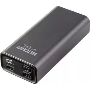 VOLTCRAFT VC-C902 powerbank 10000 mAh USB PD 3.0 Li-Ion grigio (opaco) con indicatore di stato VC-17366785