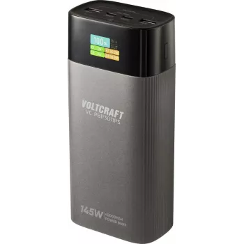 VOLTCRAFT VC-PBP3011PS power bank 40000 mAh USB PD 3.0 LiPo argento (opaco) con indicatore di stato (VC-17331275)