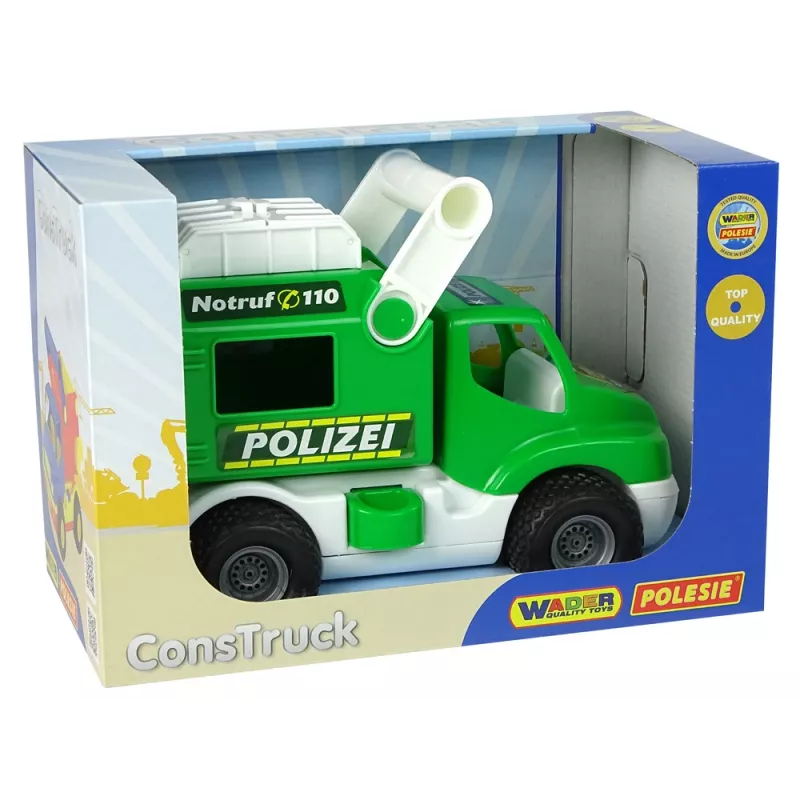 WADER POLESIE auto della polizia ConsTruck verde 41906