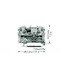 WAGO 2001-1201 morsetto passante, a 1 conduttore, 800V, 24A, 2,5mm², grigio, Push-in CAGE CLAMP®