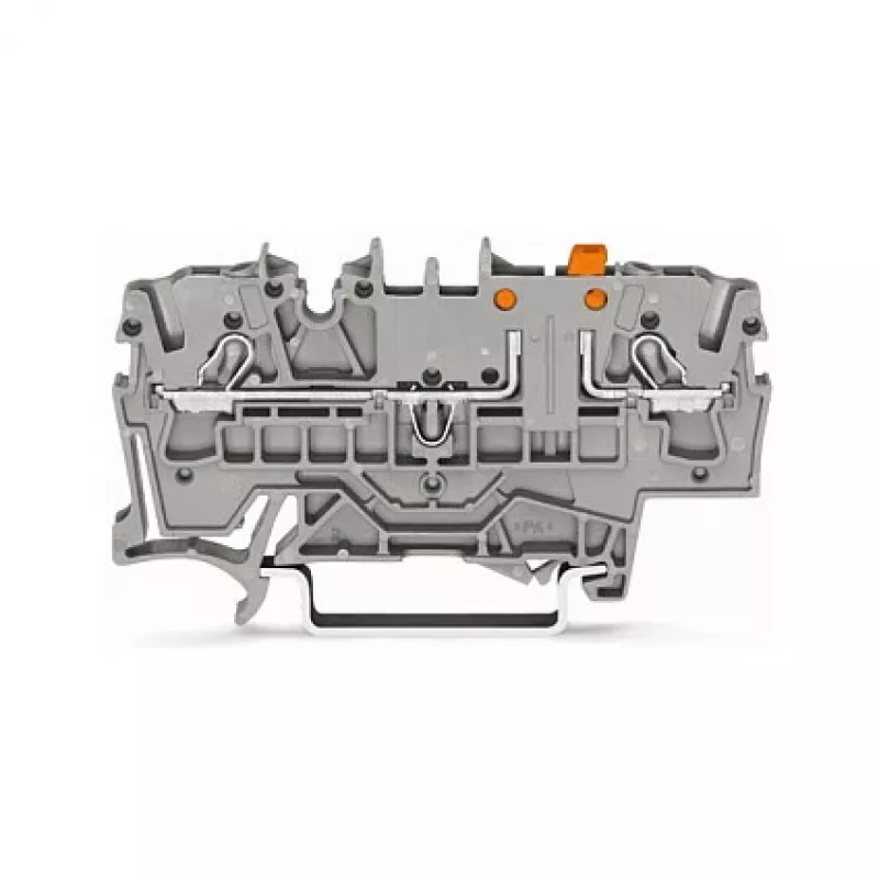 WAGO 2002-1671 Morsetto di sezionamento e prova a 2 conduttori con Push-in CAGE CLAMP, grigio
