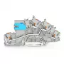 WAGO 2203-7641 morsetto di installazione modulare, multistrato, con separatore N, NT/L/PE, grigio