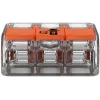 WAGO 221-413 COMPACT Morsetto di collegamento, 3 conduttori, 0,2–4 mm², trasparente, confezione da 50