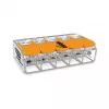 WAGO 221-615 connettore a leva 5 conduttori, morsetto di collegamento compatto, 450 V, 32 A, trasparente/arancione
