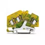 WAGO 281-637 morsetto di terra a 3 conduttori, 4 mm², verde-giallo