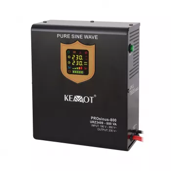 Alimentazione di emergenza a parete KEMOT PROsinus-800 Convertitore a onda sinusoidale pura con funzione di ricarica 12V 230V 800VA/500W