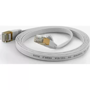 Wantec FTP CAT6 Cavo patch Ethernet piatto 15m bianco