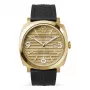 WATCHPEOPLE orologio da donna al quarzo analogico 700993 45mm cassa in lega argento quadrante nero cinturino in similpelle nero