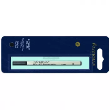 Waterman ricarica rollerball nero fine – 1 confezione blister
