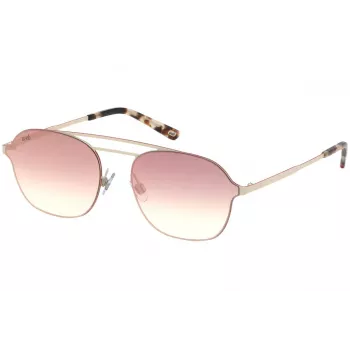 WEB EYEWEAR Occhiali da sole uomo WE0248-21G Havana montatura quadrata in acetato lenti in policarbonato verdi UV400