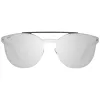 WEB EYEWEAR WE0190-0009C Occhiali da sole unisex - montatura nera geometrica, lenti grigie
