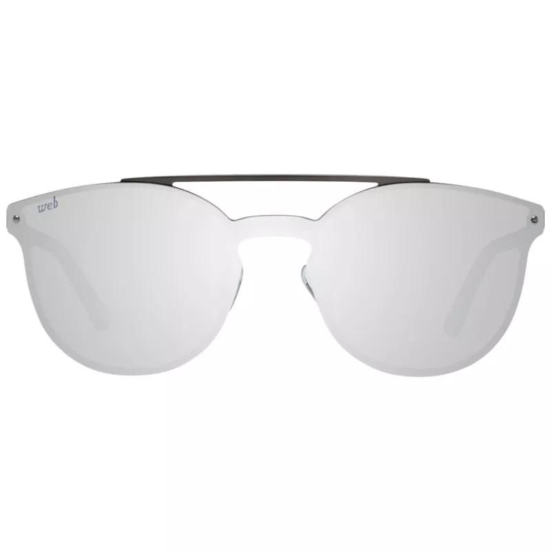 WEB EYEWEAR WE0190-0009C Occhiali da sole unisex - montatura nera geometrica, lenti grigie