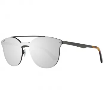 WEB EYEWEAR WE0190-0009C Occhiali da sole unisex - montatura nera geometrica, lenti grigie