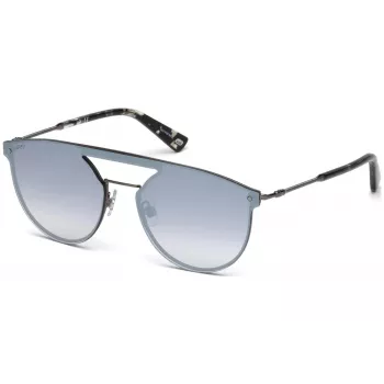 WEB EYEWEAR WE0193-08C Occhiali da sole unisex rettangolari montatura in acetato Havana lenti in policarbonato marroni UV400