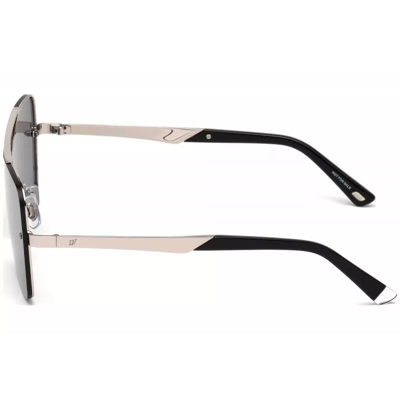 WEB EYEWEAR WE0202-16C Occhiali da sole unisex, montatura nera lucida, lenti grigie, 54 mm