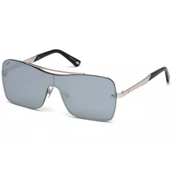 WEB EYEWEAR WE0202-16C Occhiali da sole unisex, montatura nera lucida, lenti grigie, 54 mm