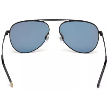 WEB EYEWEAR WE0206-02G Occhiali da sole unisex rettangolari - montatura in acetato Havana, lenti in policarbonato verdi, protezione UV400