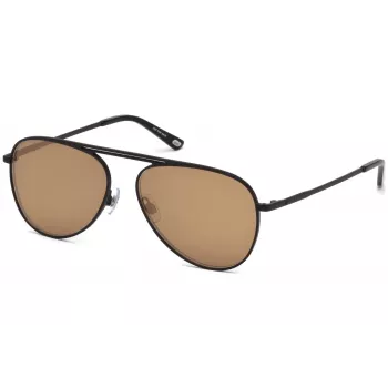 WEB EYEWEAR WE0206-02G Occhiali da sole unisex rettangolari - montatura in acetato Havana, lenti in policarbonato verdi, protezione UV400