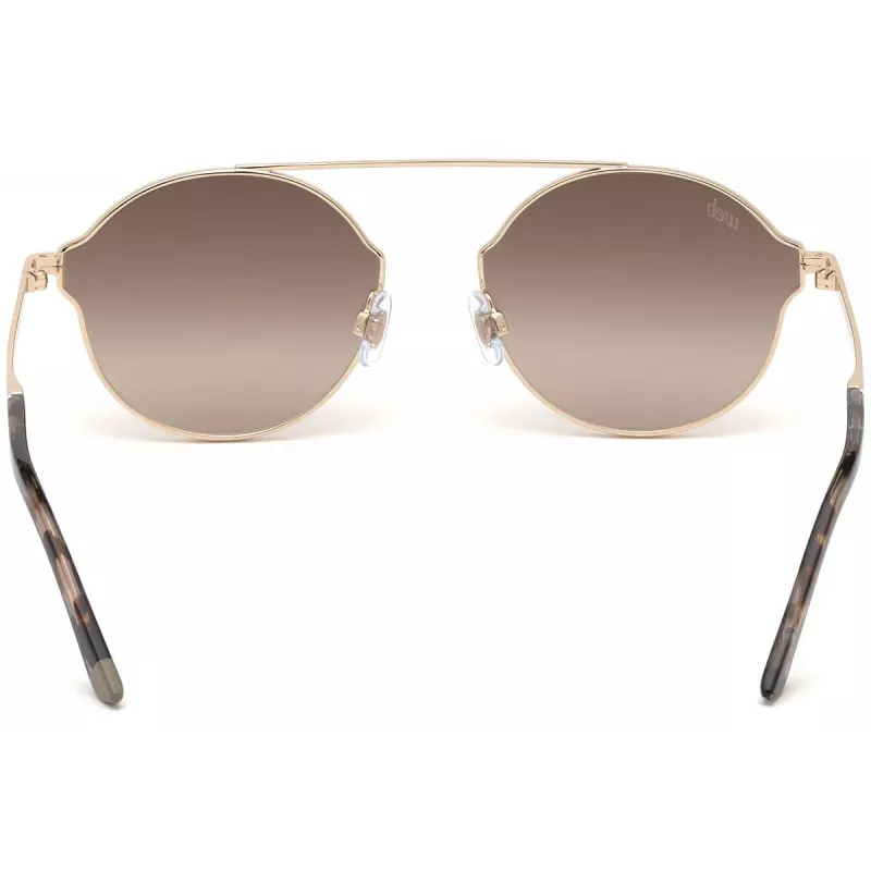 Web Eyewear WE0243-32G Occhiali da sole unisex Pilot montatura oro lente sfumata marrone UV400 58mm