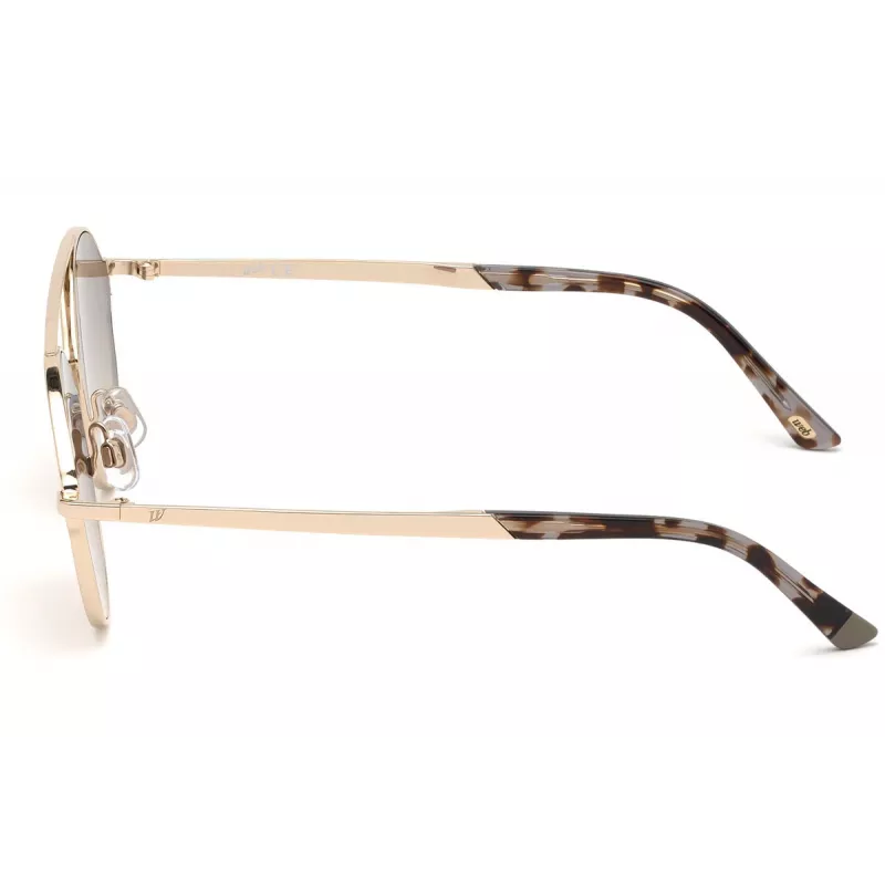 Web Eyewear WE0243-32G Occhiali da sole unisex Pilot montatura oro lente sfumata marrone UV400 58mm