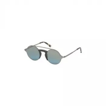 WEB EYEWEAR WE0247-09Q Occhiali da sole squadrati unisex havana montatura in acetato lenti in policarbonato marroni UV400