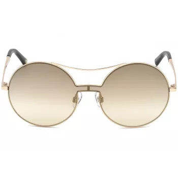 WEB EYEWEAR Occhiali da sole donna WE0211-28G montatura in metallo dorata lenti marroni sfumate 59mm