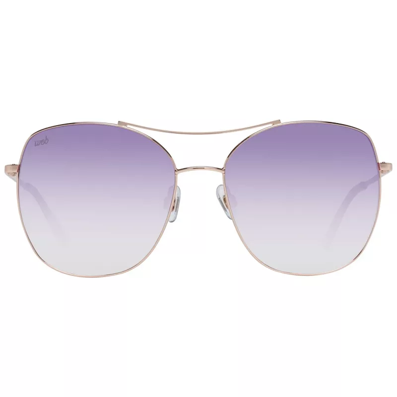 WEB EYEWEAR Occhiali da sole donna WE0245-5833Z - Marrone sfumato, montatura rettangolare in acetato