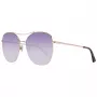 WEB EYEWEAR Occhiali da sole donna WE0245-5833Z - Marrone sfumato, montatura rettangolare in acetato