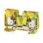 Weidmüller A2C 16 PE morsetto per guida DIN, serie A, PUSH IN, 16 mm², verde/giallo