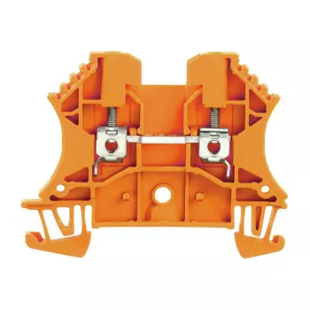 Weidmüller WDU 2.5 OR morsetto passante, connessione a vite, 2,5 mm², arancione