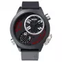 WELDER MAN K32-9201 orologio analogico al quarzo da 50mm con quadrante nero e cinturino in pelle