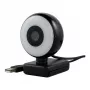 WEMISS CM-A2 Stream Series webcam Full HD con ring light, sensore CMOS 1/3 di pollice, nero
