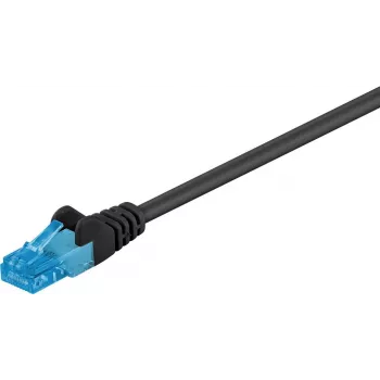 Wentronic Goobay 55415 cavo patch di rete Cat6a U/UTP, RJ45, 30 m, nero