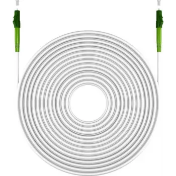 Wentronic Goobay 59583 Cavo patch in fibra ottica OS2 single-mode LC/APC a LC/APC, 0,5 m, LSZH, bianco