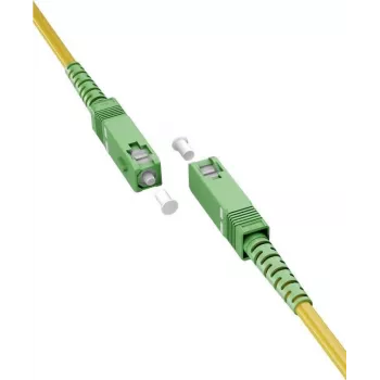 Cavo patch in fibra ottica Wentronic Goobay 59640 OS2 Single-Mode, SC/APC su SC/APC, 3 m, giallo