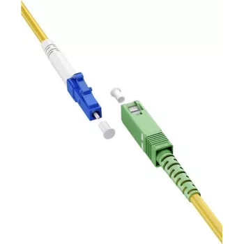 WENTRONIC Goobay 59651 cavo patch in fibra ottica OS2 Single-Mode SC/APC su LC/UPC, 5 m, giallo, LSZH