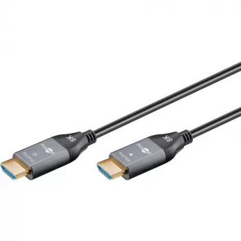 Cavo HDMI ottico attivo AOC 8K WENTRONIC Goobay 76276 – 10 m, HDMI 2.1, 48 Gbps, 8K@60Hz, 4K@120Hz, Dynamic HDR, eARC, VRR, ALLM, HDCP 2.3, nero