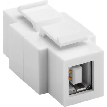 WENTRONIC Goobay 79930 Adattatore USB 2.0 piatto, USB-A femmina a USB-B femmina, bianco