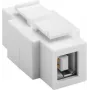 WENTRONIC Goobay 79930 Adattatore USB 2.0 piatto, USB-A femmina a USB-B femmina, bianco