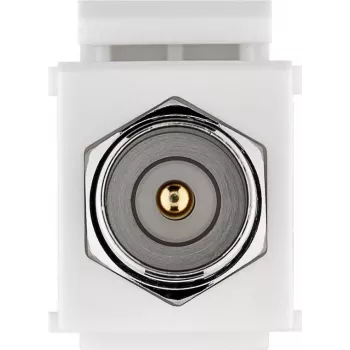 WENTRONIC Goobay 79955 Cavo passante ultraflat per finestre/porte connettore F, connettore F maschio su connettore F femmina, bianco, tratto piatto 26 cm