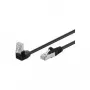 Wentronic Goobay cavo patch CAT 5e F/UTP, 3 m, nero, 1x RJ45 angolare 90°, CCA, Gigabit Ethernet 94189