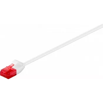 Wentronic Goobay cavo patch slim CAT 6, U/UTP, bianco, 0,5 m, rame 93691