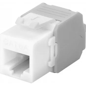 Keystone Wentronic Goobay CAT 6a connettore femmina RJ45, non schermato, 500MHz, bianco (90867)