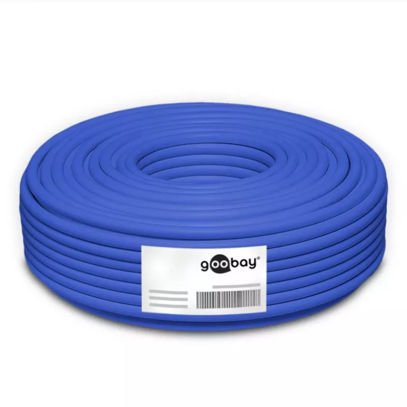 Wentronic Goobay cavo di rete CAT 7A duplex S/FTP PiMF blu - conduttore in rame CU AWG 22/1 (75716)
