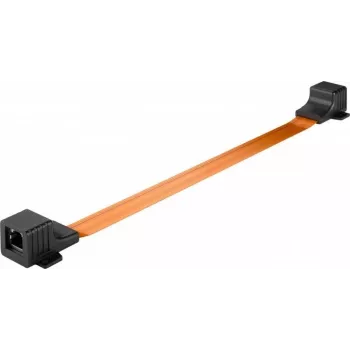 WENTRONIC Goobay cavo passante RJ45 per finestra Ultra-Slim 0,25 m, piatto, Gigabit Ethernet, trasparente/bianco 71411