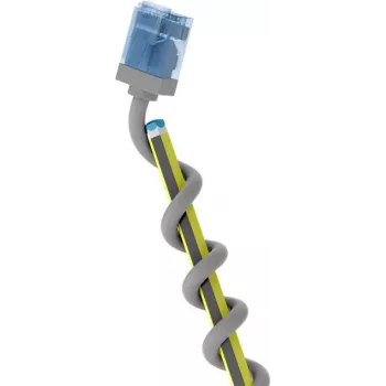 Wentronic Goobay cavo patch Cat 6A Slim U/UTP ultra flessibile, grigio, 0,25 m, connettori RJ45 snagless extra corti 74225