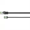 Wentronic Goobay Cavo patch CAT 8.1 Slim S/FTP ultra flessibile, nero, 0,25 m, 40 Gbps, RJ45 snagless extra corto 74355