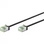 Wentronic Goobay Cavo patch CAT 8.1 Slim S/FTP ultra flessibile, nero, 0,25 m, 40 Gbps, RJ45 snagless extra corto 74355